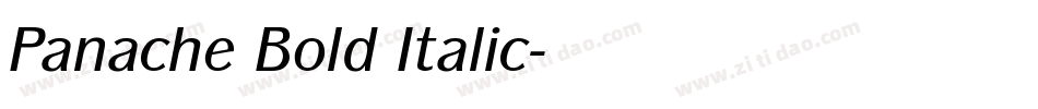 Panache Bold Italic字体转换